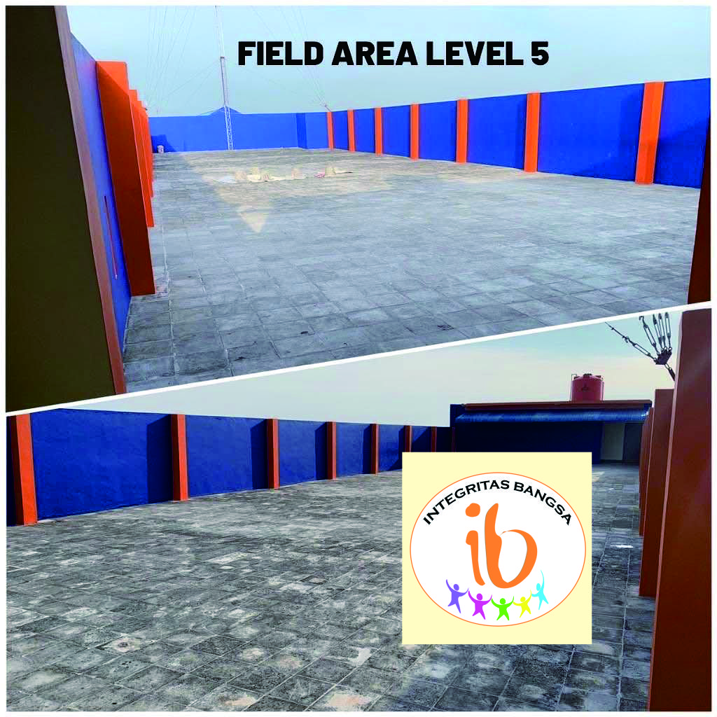 Rooftop area with city view